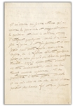 Alfred de Vigny Autograph Letter Signed -- ''...There comes to me a young actor...the Prodigal Son...''
